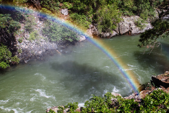 rainbow over the Animas river