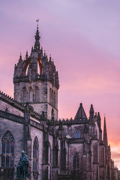 St. Giles' Cathedral, Edinburgh, at Sunset