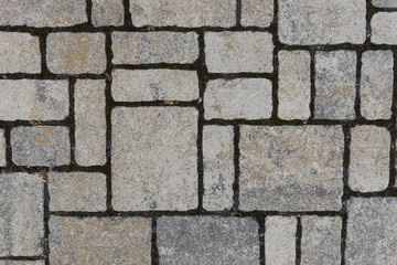 Obraz premium steinboden mit pflastersteine hintergrund
