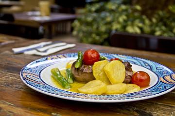Classic french beef steak