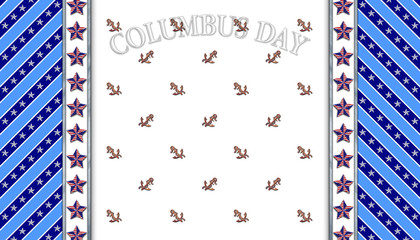 3D, Columbus Day, White background with rusty Anchors, for American Holiday in the colors Rust, Steel, White and Blue. American Holidays Template.