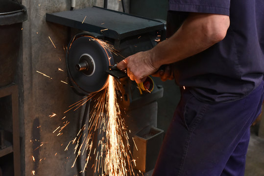 Sanding metal