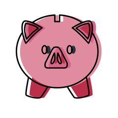 Piggy money savings icon vector illustration graphic design