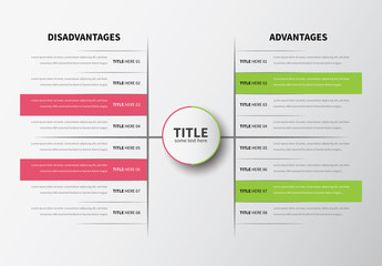 Two Section Highlighted Vertical Bar Infographic Layout  1