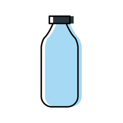 Empty glass bottle icon vector illustration graphic design