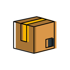 Cardboard box isolated icon vector illustration graphic design