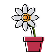 Beautiful flower symbol icon vector illustration graphic design