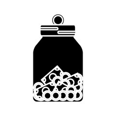 Glass bottle with savings icon vector illustration graphic design