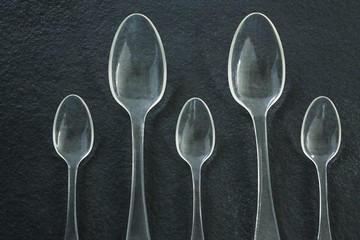 Various disposable spoons