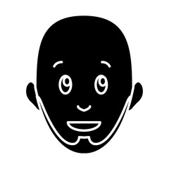 Man smiling cartoon icon vector illustration graphic design