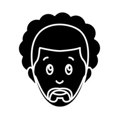 Man smiling cartoon icon vector illustration graphic design