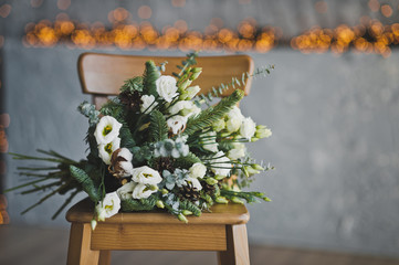 A bouquet of flowers on bokeh background from the lanterns 8221.