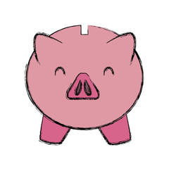 Piggy money savings icon vector illustration graphic design
