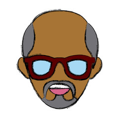 Man smiling cartoon icon vector illustration graphic design