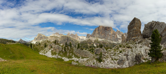 Cinque Torri cliffs, Five Towers , Dolomites, Italy
