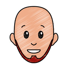 Man smiling cartoon icon vector illustration graphic design