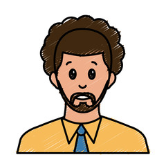 Businessman avatar cartoon icon vector illustration graphic design