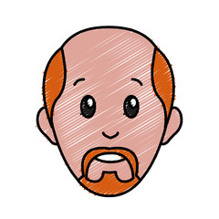 Man smiling cartoon icon vector illustration graphic design