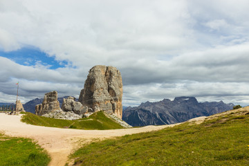 Fototapeta na wymiar Cinque Torri cliffs, Five Towers , Dolomites, Italy
