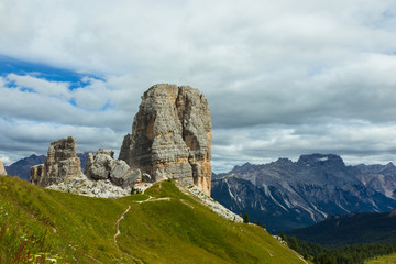 Obraz premium Cinque Torri cliffs, Five Towers , Dolomites, Italy