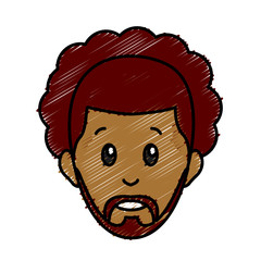 Man smiling cartoon icon vector illustration graphic design