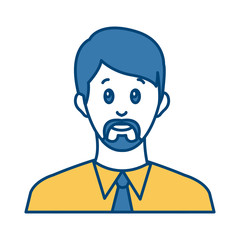 Businessman avatar cartoon icon vector illustration graphic design