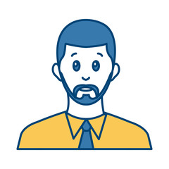 Businessman avatar cartoon icon vector illustration graphic design