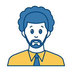 Businessman avatar cartoon icon vector illustration graphic design