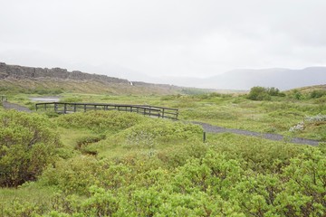 Obraz premium Landschaft in Islands Süd-Westen - Pingvellir - Golden Circle