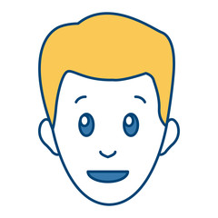 Man smiling cartoon icon vector illustration graphic design