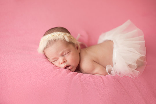 newborn baby girl pink