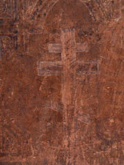 Antique bibles book on white background