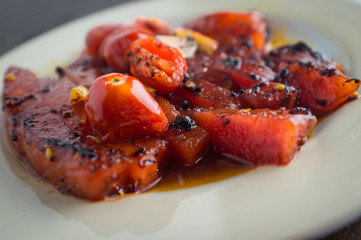 Grilled Garlic Watermelon