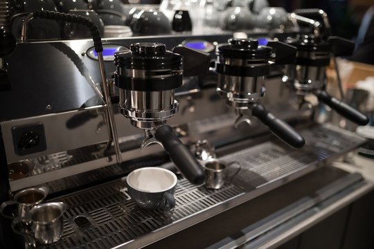 Close-up of coffee machine