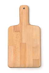 Top view of wooden cutting board