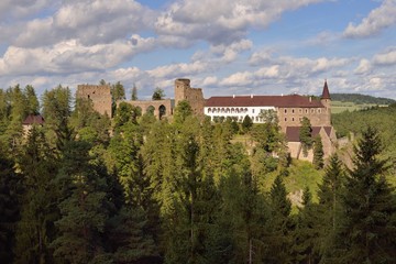 Fototapeta na wymiar Velhartice castle, South Bohemia, Czech republic, August 2017