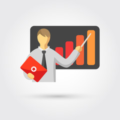 businessman giving a presentation