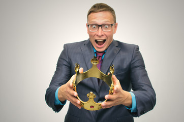 Joy of Victory. Victory in elections. Rise to power. Win prize in lottery. Award ceremony ....