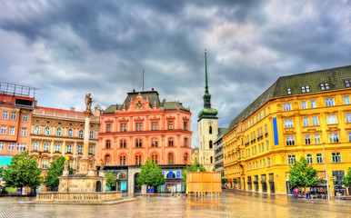 Freedom Square, the main square of Brno in Czech Republic