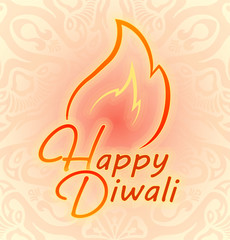 Happy Diwali colorful decor for Indian festival of fires.