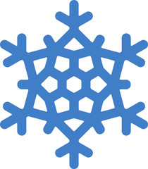 Blue vector snowflake. Simple stylish icon design with rounded corner.