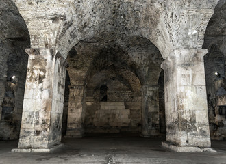 Old abandoned dungeons or catacombs.