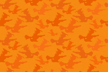 Halloween Witch Repeat Orange Color