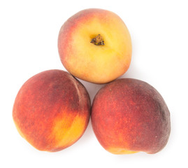 Peaches isolated on white