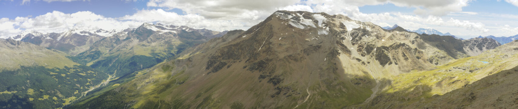 Ortles Cevedale panoramic view (Valfurva). Color image