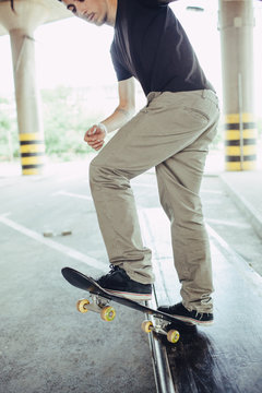 Skater performing a skate trick