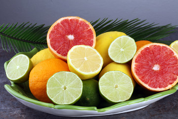 Citrus fruits (orange, lemon, grapefruit, mandarin, lime)