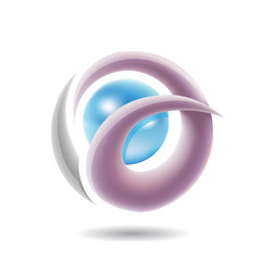 Abstract Symbol of Letter A, O or Q with a Pearl Icon