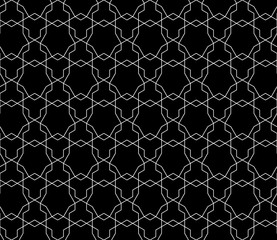 Fototapeta premium Vector seamless geometric pattern with editable weight of stroke