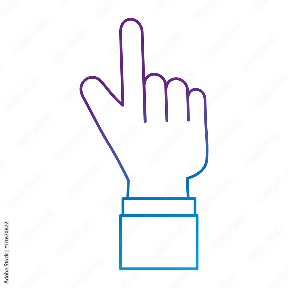 Poster pointer hand index isolated icon